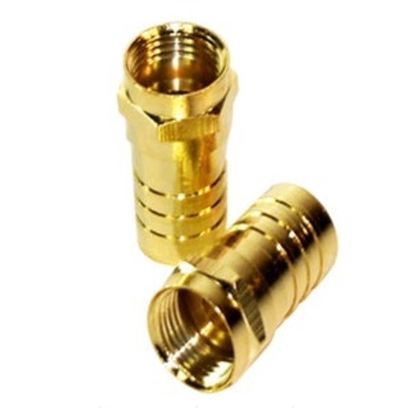 1278-0282 – F PLUG RG6 CRIMP QUAD SHIELD GOLD (10 pcs/pkg)