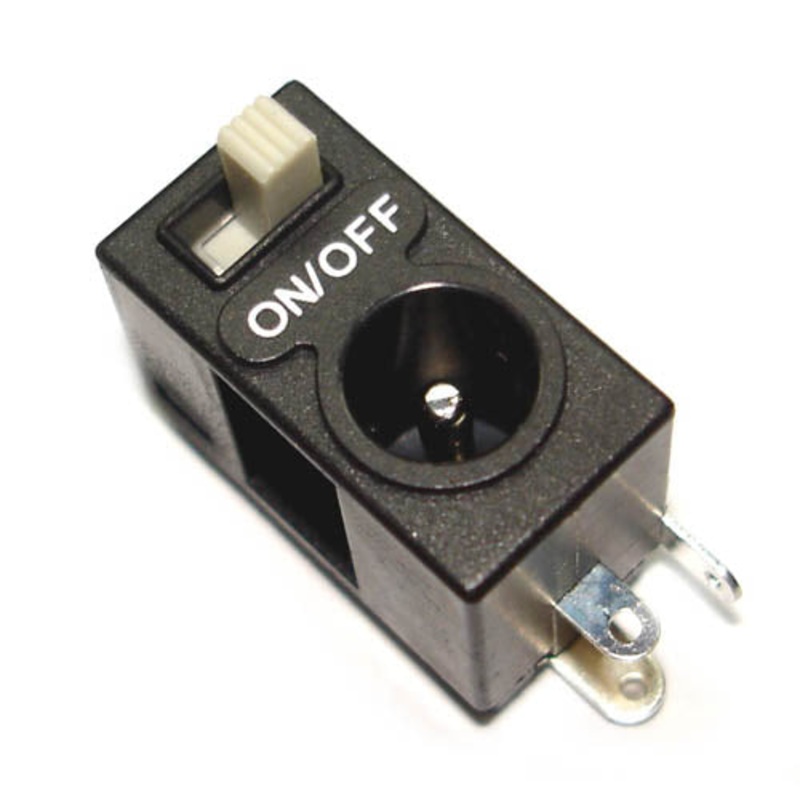 2125 – DC POWER JACK 2.1MM WITH SWITCH PCB MOUNT