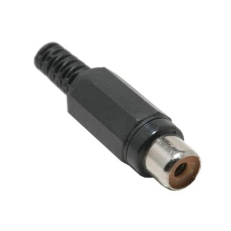 2274-0337 – RCA JACK INLINE SOL PLAST BLK TIN STRAIN RELIEF (2 pcs/pkg)