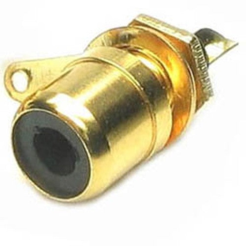 24-181-2 – RCA JACK CHMT SOL BLK GOLD  (2 pcs/pkg)