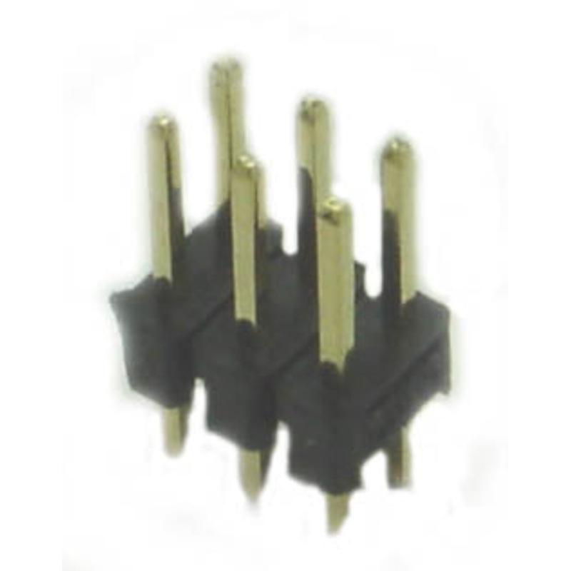 3220000 200 – DIPHDR 2.5MM 6P BRST 3/6 GOLD BLACK (5 pcs/pkg)