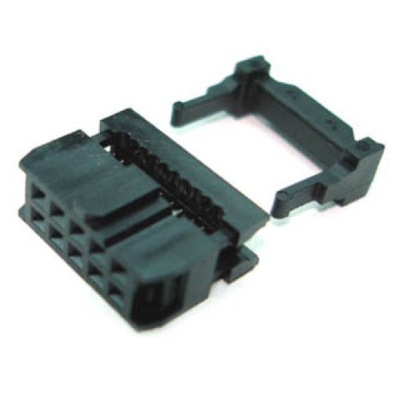35-010-2 – IDC10F DIP W/KEY BLACK  (2 pcs/pkg)