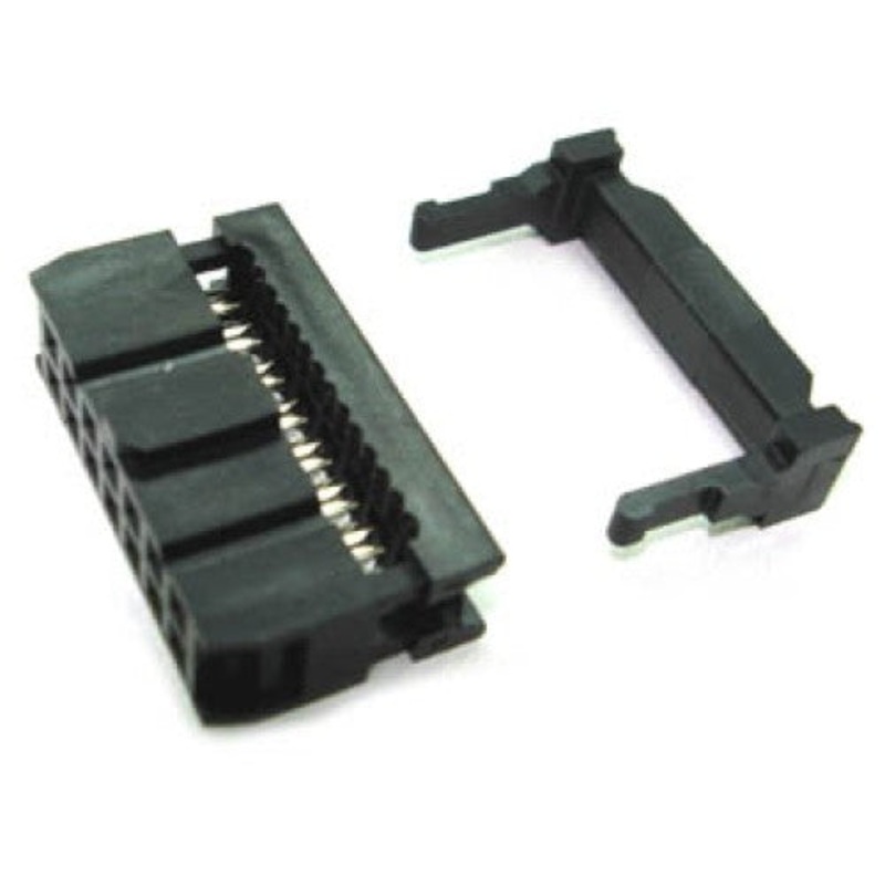 35-014-2 – IDC14F DIP W/KEY BLACK  (2 pcs/pkg)