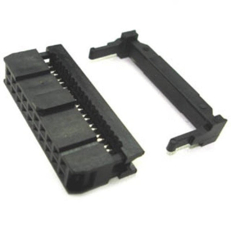 35-020-2 – IDC20F DIP W/KEY BLACK  (2 pcs/pkg)