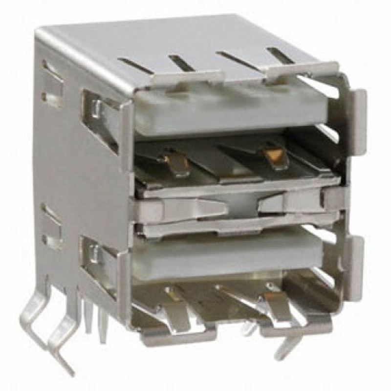 922 – USB CONN A FEM DUAL STACK PCRA SHIELDED