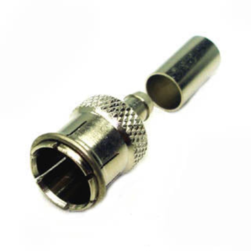 F-59P – F PLUG RG59 CRIMP PUSH ON TYPE  (2 pcs/pkg)