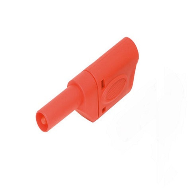 1274-0012 – BANANA PLUG SOLDERLESS STD RED INSULATED STACKABLE