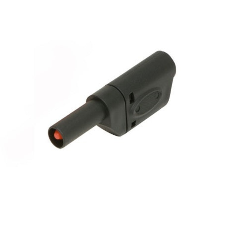 2274-0012 – BANANA PLUG SOLDERLESS STD BLACK INSULATED STACKABLE