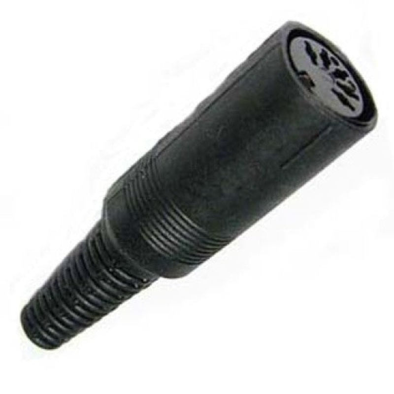 25-150-1 – DIN JACK 5POS INLINE PLASTIC 180DEG