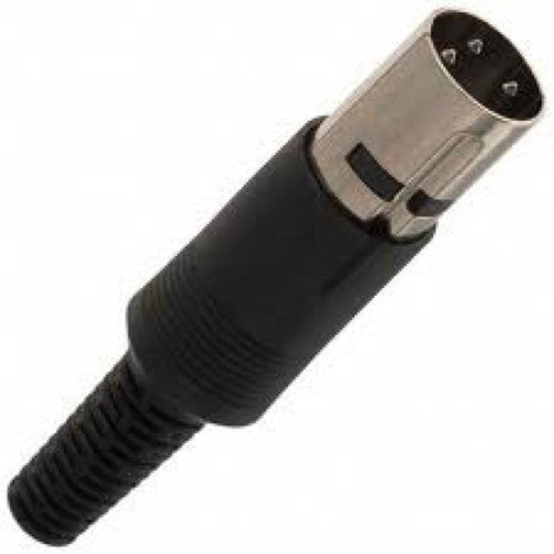 25-230-1 – DIN PLUG 3POS INLINE PLASTIC BLACK