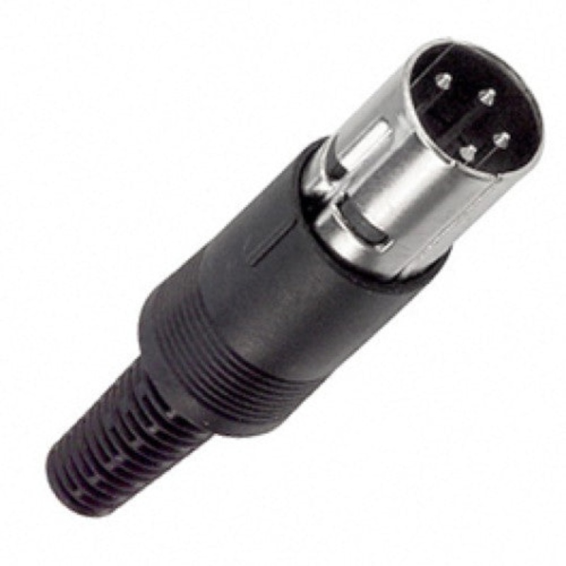 25-240-1 – DIN PLUG 4POS INLINE PLASTIC BLACK