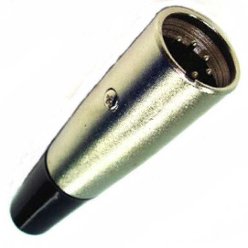 25-525-1 – XLR 5PL INLINE TIN SOLDER METAL