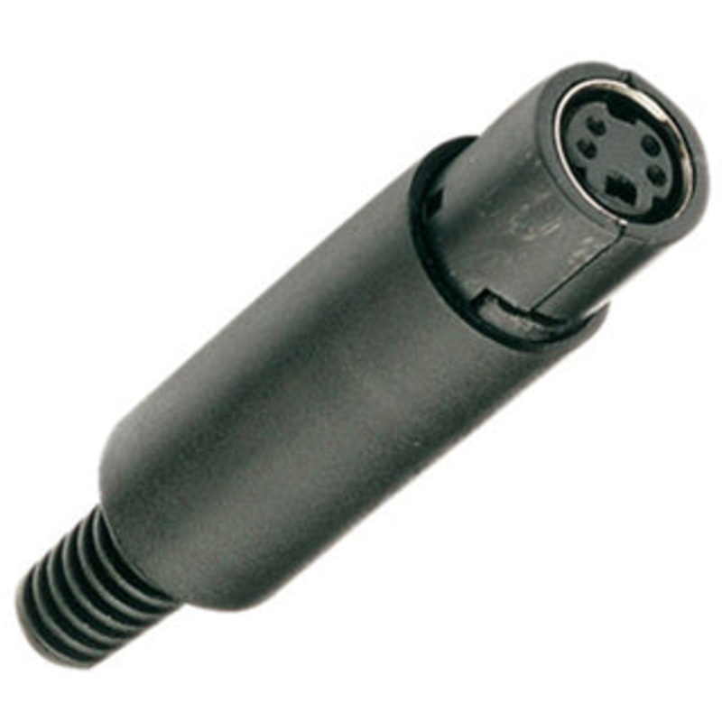 26-140-1 – MINI DIN JACK 4POS INLINE PLASTIC