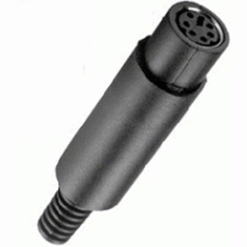 26-160-1 – MINI DIN JACK 6POS INLINE PLASTIC