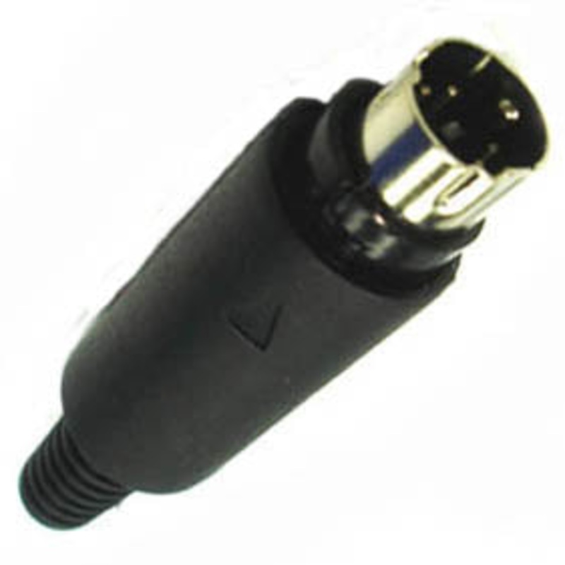 26-250-1 – MINI DIN PLUG 5POS INLINE PLASTIC