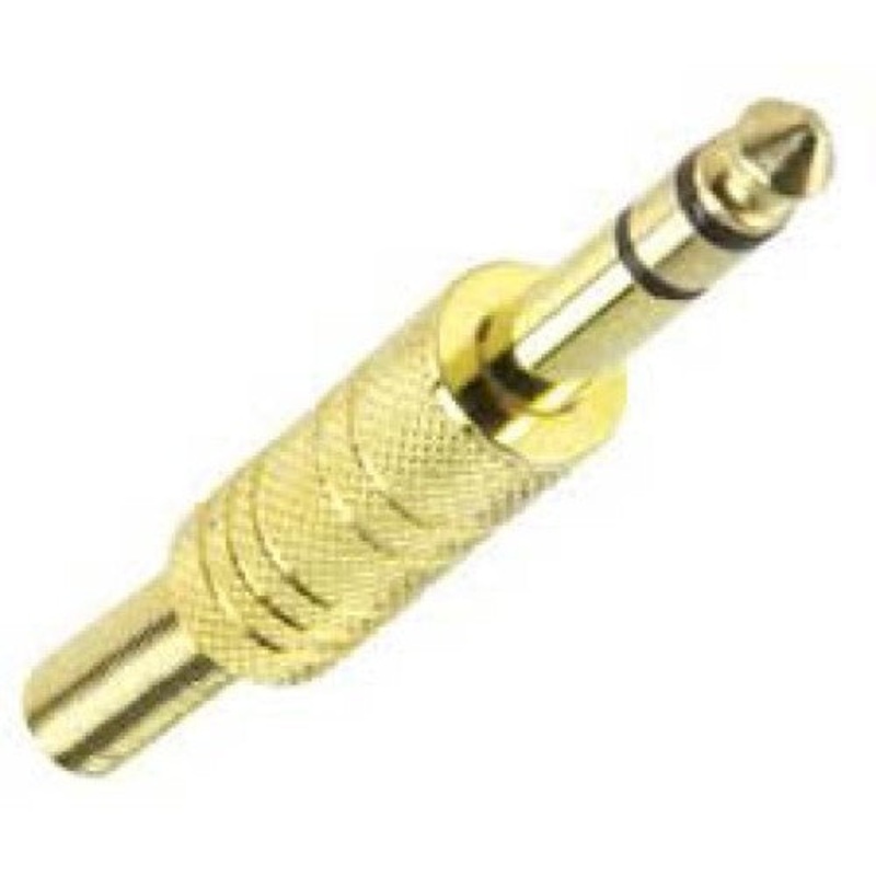 AG1030 – AUDIO PL 6.3 STEREO IL METAL GOLD STRAIN RELIEF