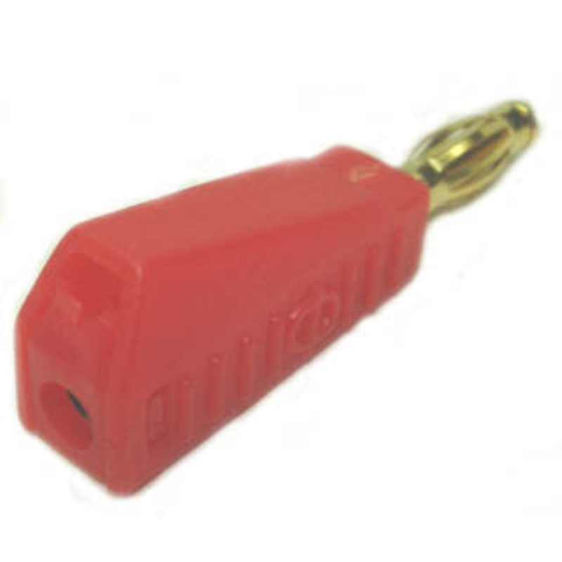 BG1011R – BANANA PLUG CRIMP STD RED INSULATED STACKABLE