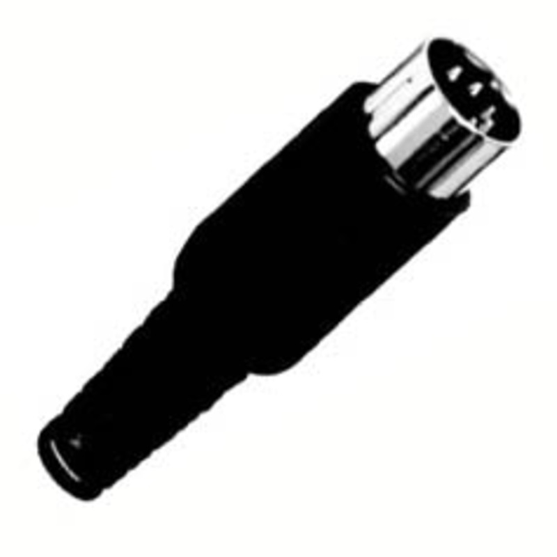 DIN-8P – DIN PLUG 8POS INLINE PLASTIC BLK