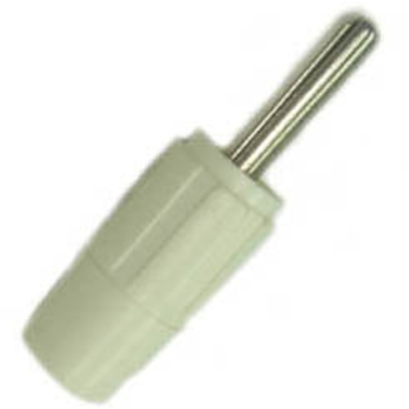 GBA-1131-1 – BANANA PLUG THROUGH HOLE SMALL WHITE UNINSULATED