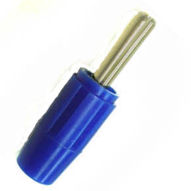 GBA-1134-1 – BANANA PLUG THROUGH HOLE SMALL BLUE INSULATED