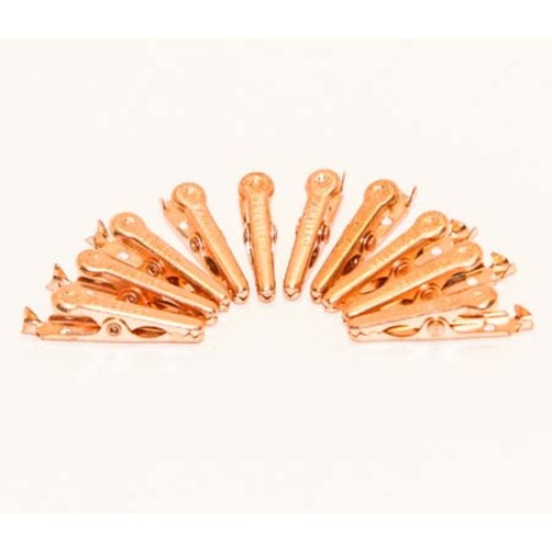 GBP-1101-10 – ALLIGATOR CLIP SMALL 5AMP COPPER PLATED (10 pcs/pkg)
