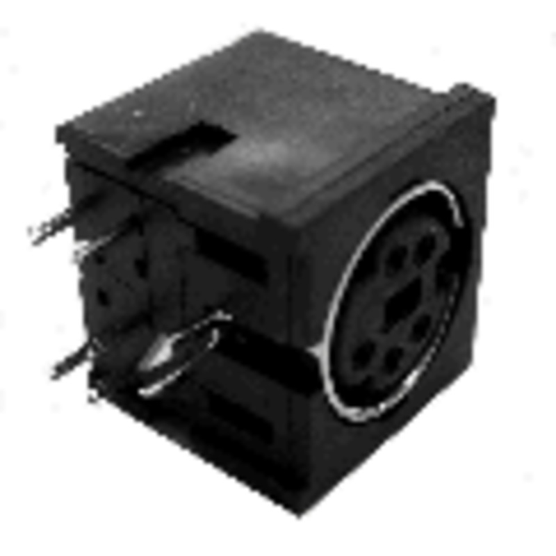 GBR-407A – MINI DIN JACK 6POS PCRA PLASTIC