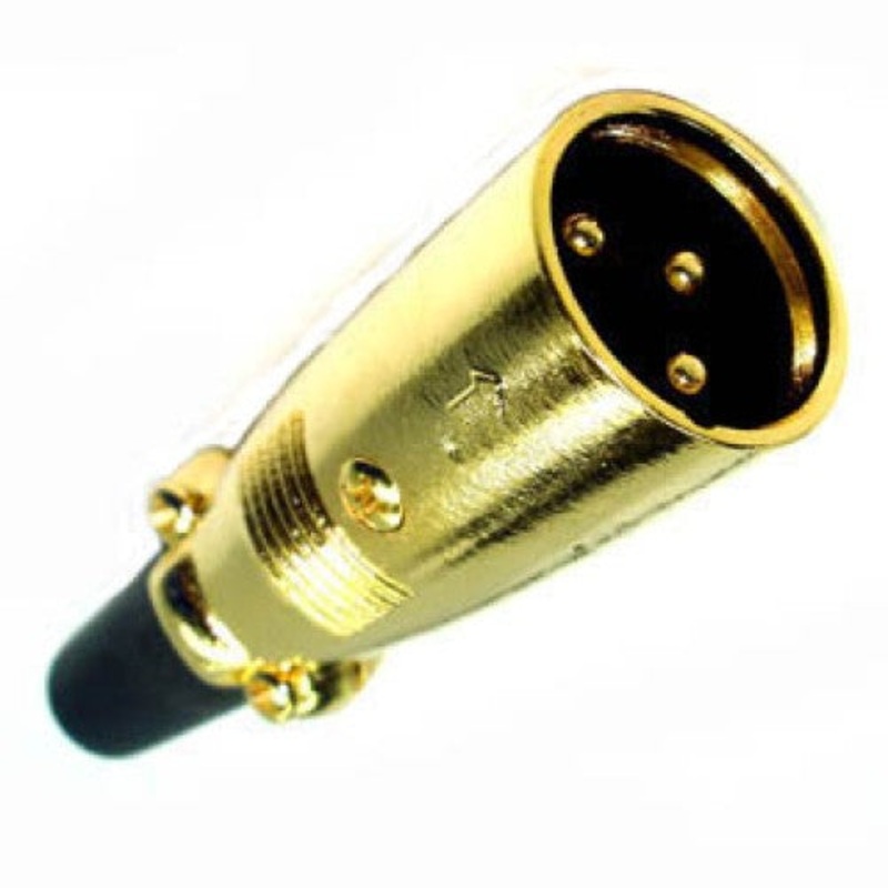 MC1005G – XLR 3PL INLINE GOLD SOLDER METAL