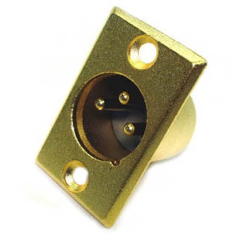 MC1022 – XLR 3PL CHASIS MOUNT GOLD SOLDER METAL
