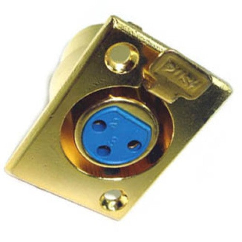 MC1023 – XLR 3JK CHASIS MOUNT GOLD SOLDER LOCK METAL