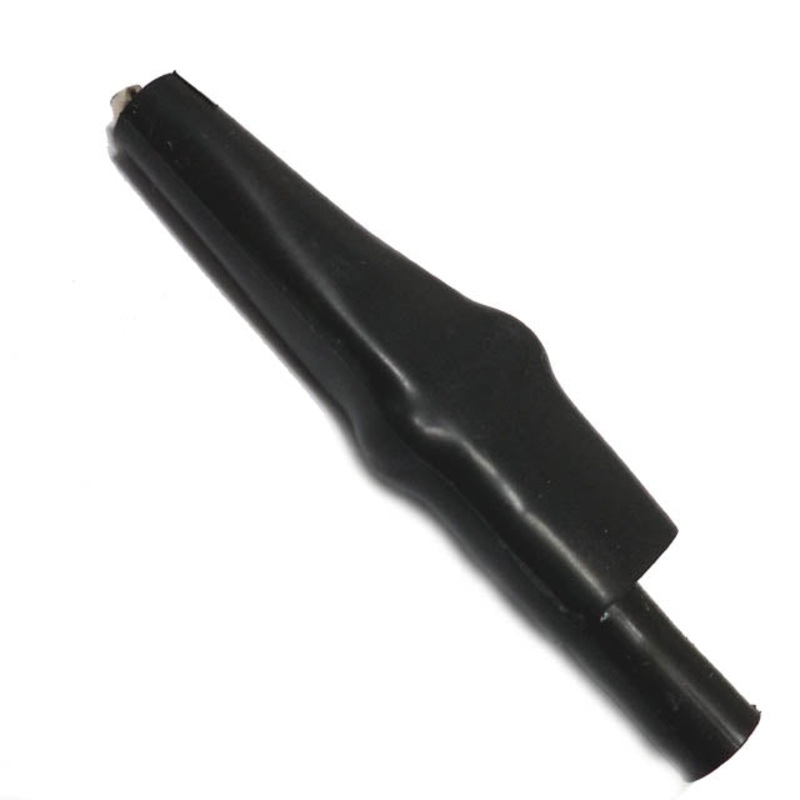 QK-8145-BLK – ALLIGATOR CLIP W/BOOT BLK LARGE  (2 pcs/pkg)
