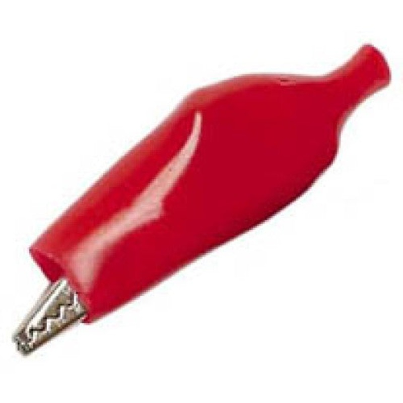 QK-8145-RED – ALLIGATOR CLIP W/BOOT RED LARGE  (2 pcs/pkg)