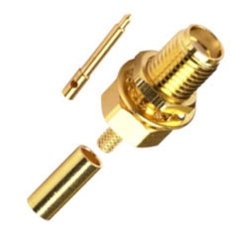 11202 – SMA JACK CRIMP RG174 INLINE GOLD
