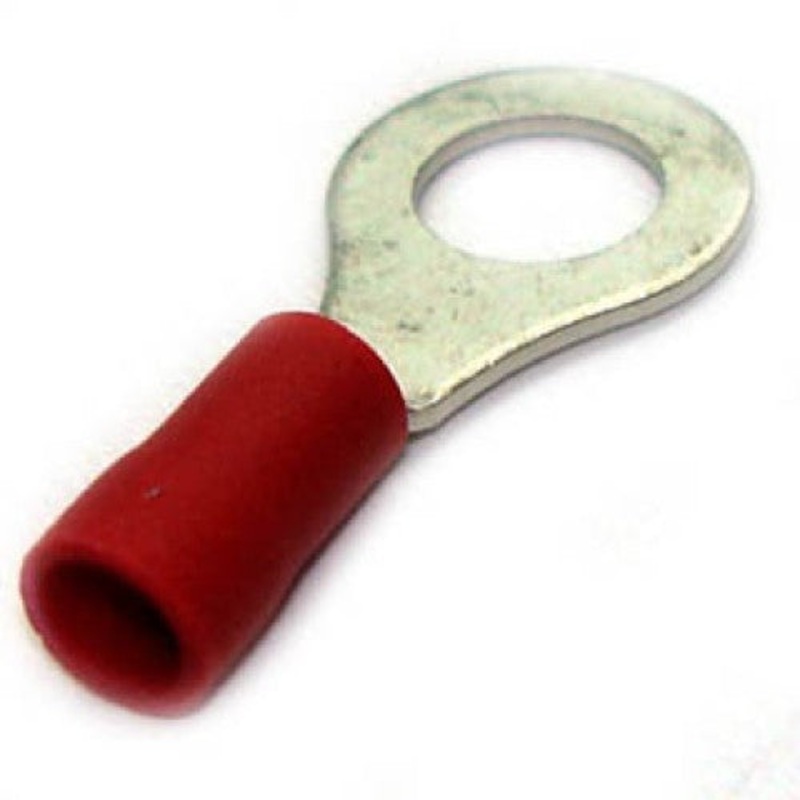 160105-100 – RING TERM RED 1/4IN 22-18AWG ID-6.4MM OD-11.6MM (100 pcs/pkg)