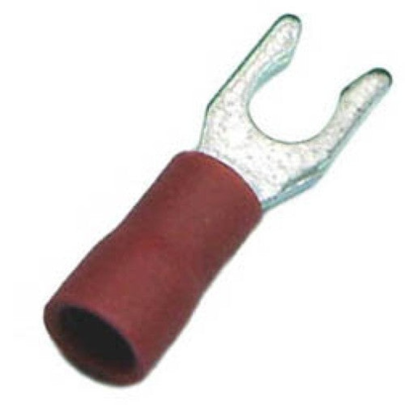 160130-100 – SPADE LOCK RED #6 22-18AWG ID-3.7MM WIDTH-6.4MM (100 pcs/pkg)
