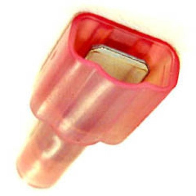 162160-2007 – QUICK CONN MALE RED 0.250IN 22-18AWG 6.35X0.8MM FULLY INSU. (7 pcs/pkg)