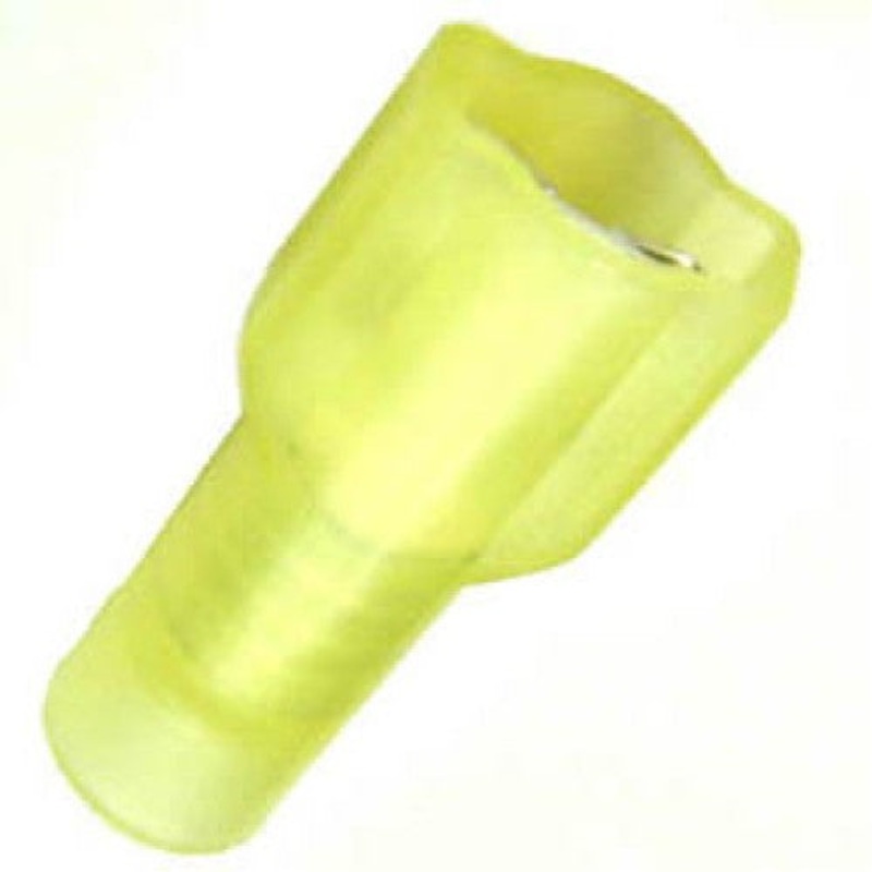 162458-2005 – QUICK CONN FEM YEL 0.250IN 12-10AWG 6.35X0.8MM FULLY INSU. (5 pcs/pkg)