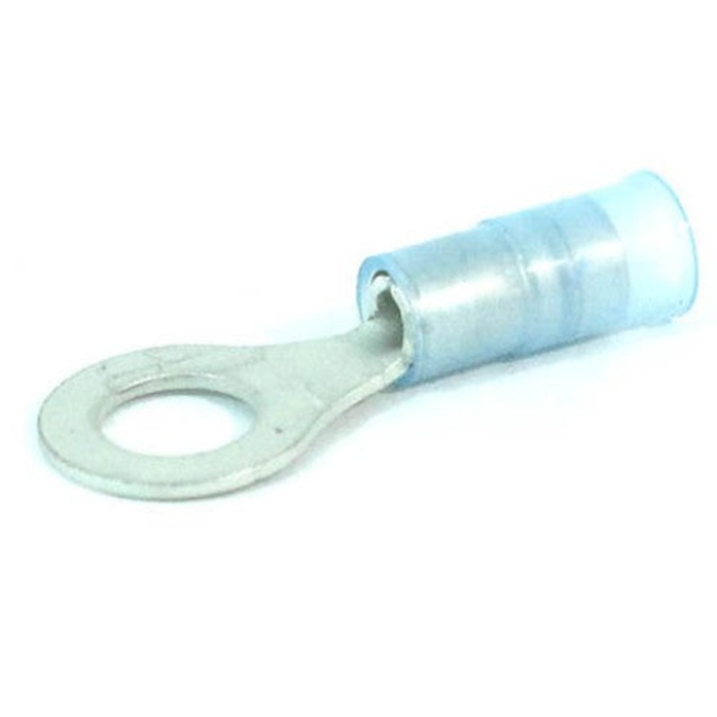 230213RV – RING TERM BLU #10 16-14AWG NYLON ID-4.8MM OD-8.7MM DOUBLE CRIMP (6 pcs/pkg)