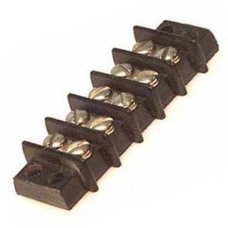 13-1405 – TERM BLOCK 5P FLUSH 2ROW #6-32 22-14AWG 30A 300V 9.5MM PITCH