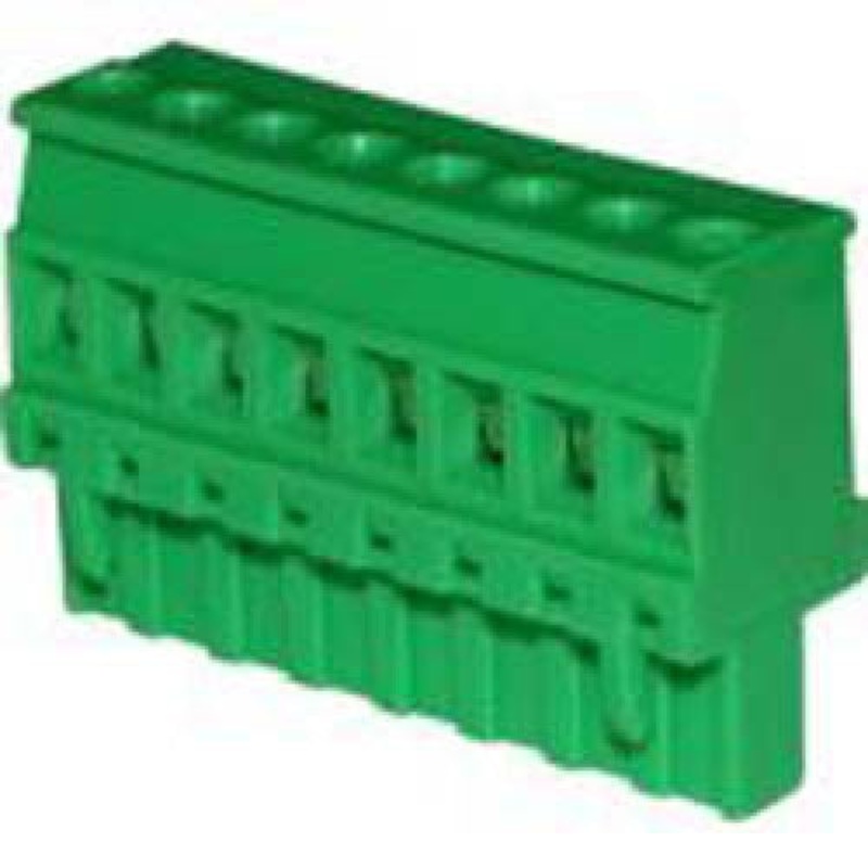 13-2508 – TERM BLOCK 8P FEM PLUG 5.08MM 22-12AWG 15A/3V 12MM WIDE