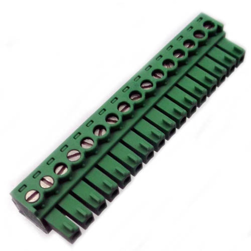 1803714 – TERM BLOCK 16P FEM PLUG RA 3.81 MM 28-16AWG 8A/160V 7.8MM WIDE