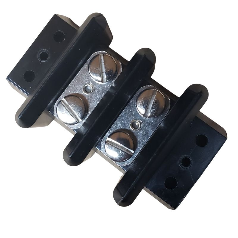 2-151 – TERM BLOCK 2P FLUSH 2ROW 50A 300V 8-28AWG BLK