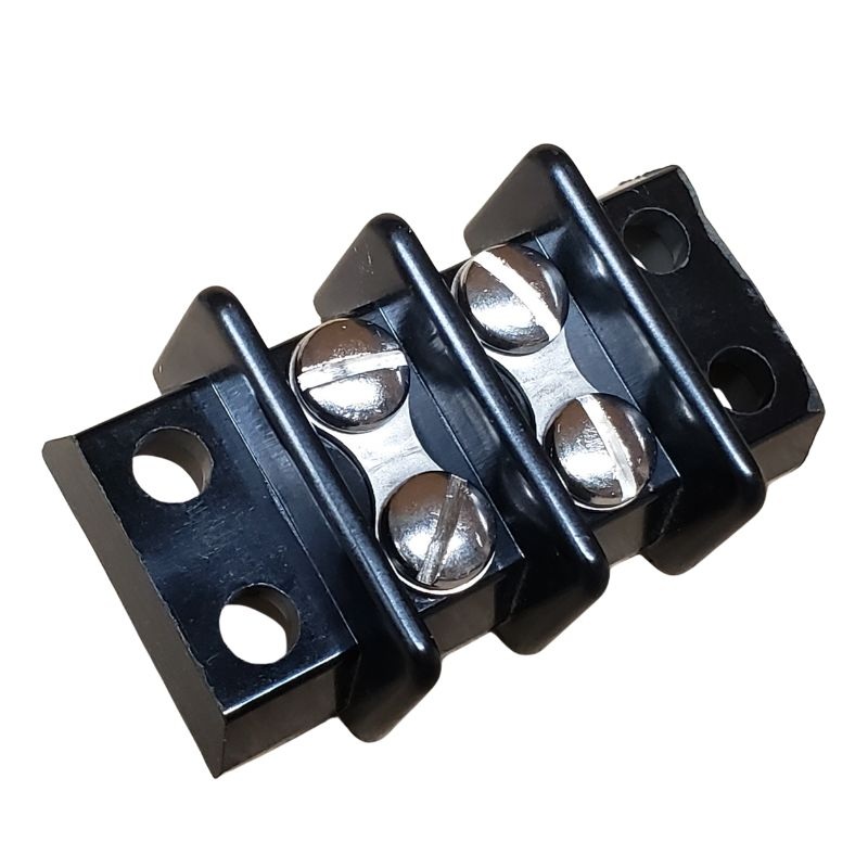602-GP-02 – TERM BLOCK 2P FLUSH 2ROW 30A 300V 10-18AWG BLK