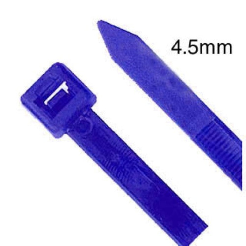 73001 – CABLE TIE BLU 8IN 75LB WIDTH 4.5MM (20 pcs/pkg)