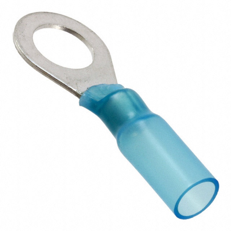 GQAC-3612-100 – RING TERM BLU 5/16IN 16-14AWG HEATSHRINKABLE ID-8.2MM OD-12MM (100 pcs/pkg)