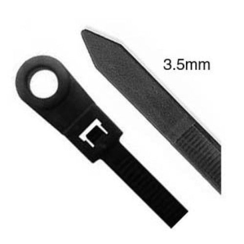 T30MR0M4 – CABLE TIE SCREW MOUNT BLK 6.3IN 30LB WIDTH 3.5MM HOLE #8 (1000 pcs/pkg)