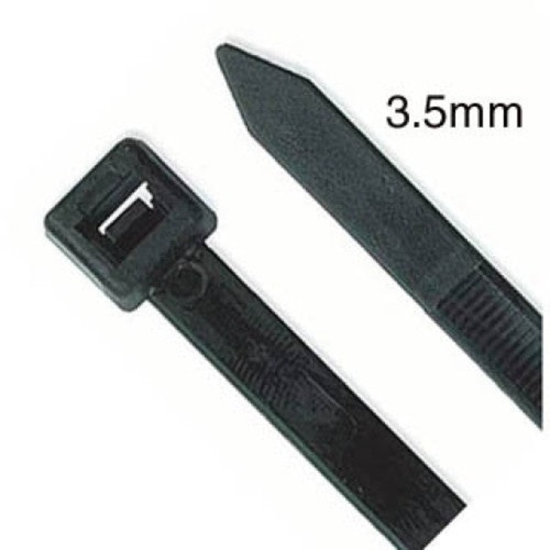 T30R0M4 – CABLE TIE BLK 5.9IN 30LB WIDTH 3.5MM (1000 pcs/pkg)