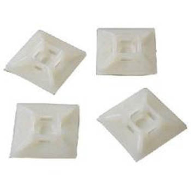 45-MB – CABLE TIE MOUNT NAT 25X25MM ADHESIVE 4 WAY HOLE #8 (5 pcs/pkg)