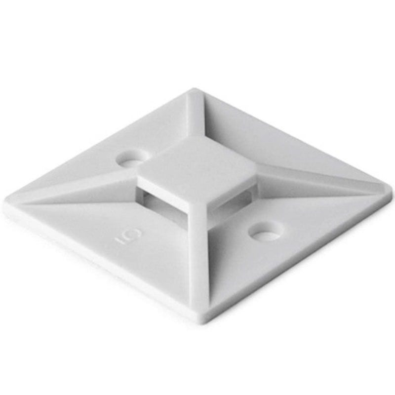 5985 – CABLE TIE MOUNT WHT 25X25MM ADHESIVE (100 pcs/pkg)