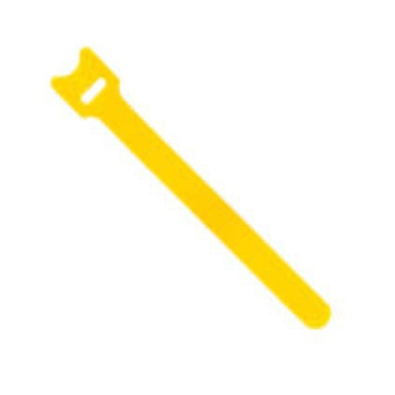 900-098-YL – VELCRO HOOK AND LOOP TIE YELLOW 8IN  (25 pcs/pkg)