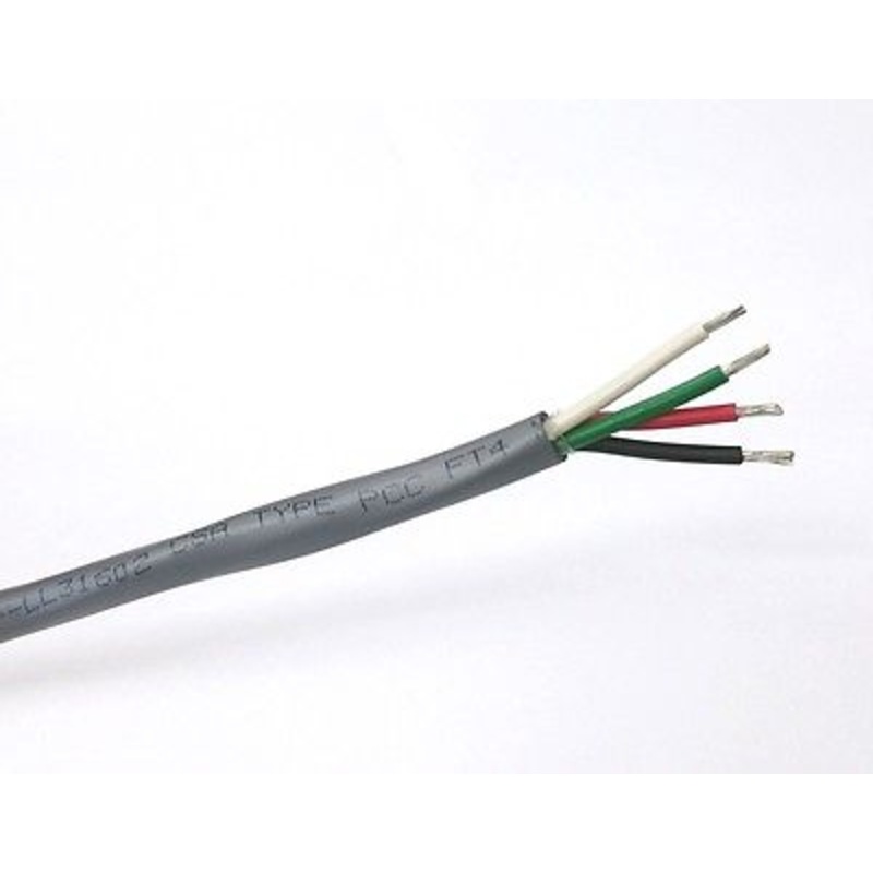 10′ Alpha Wire 5064C, 4 Cond 18 Gauge Unshielded Cable 4C 18AWG Oil & Sun Resist